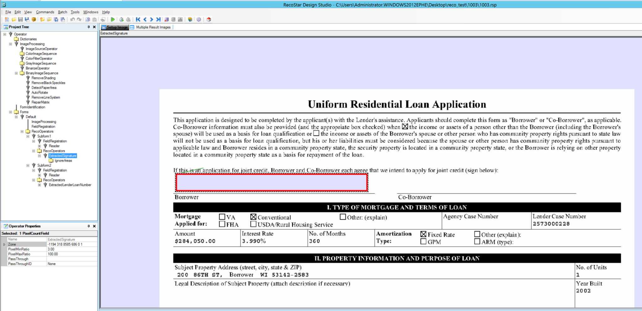 Signature Detection: Signature Area Definition