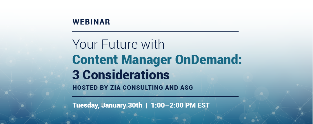 Webinar—Your Future with CMOD: Three Considerations
