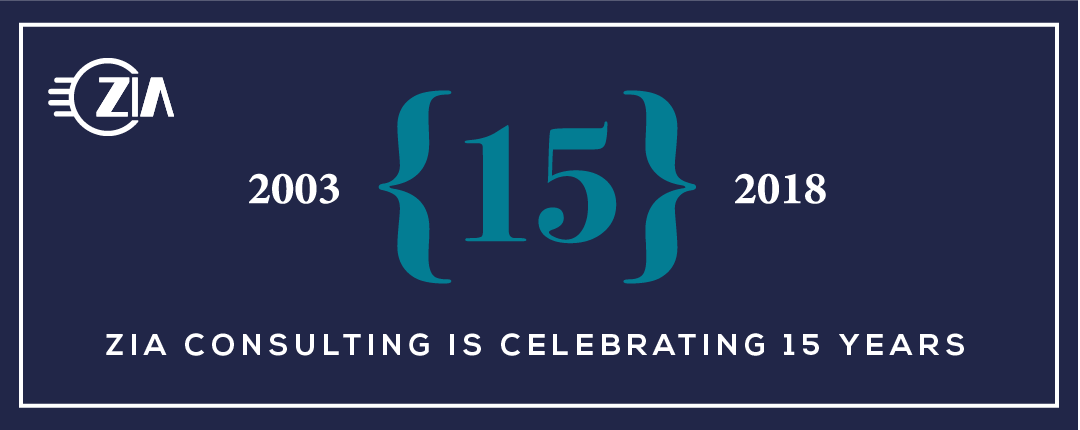 Zia Consulting is Celebrating 15 Years