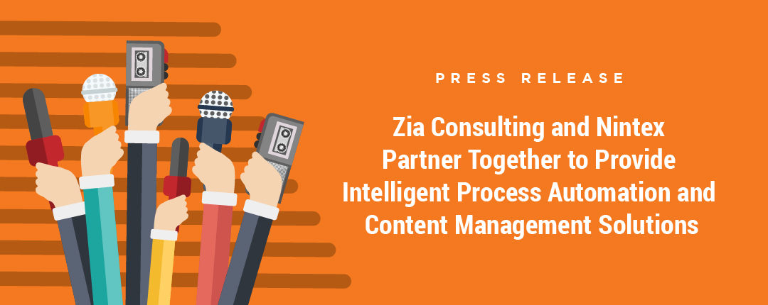 Zia and Nintex Announce Partnership