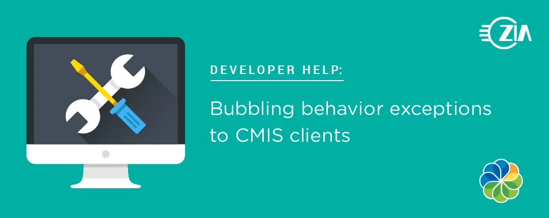 Bubbling behavior exceptions to CMIS clients