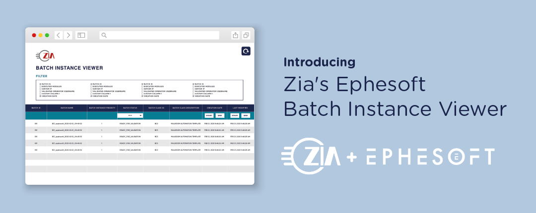 Introducing Zia’s Ephesoft Batch Instance Viewer