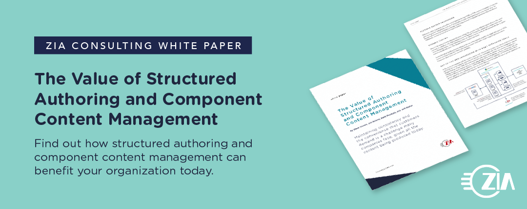 Download Zia’s Component Content Management White Paper