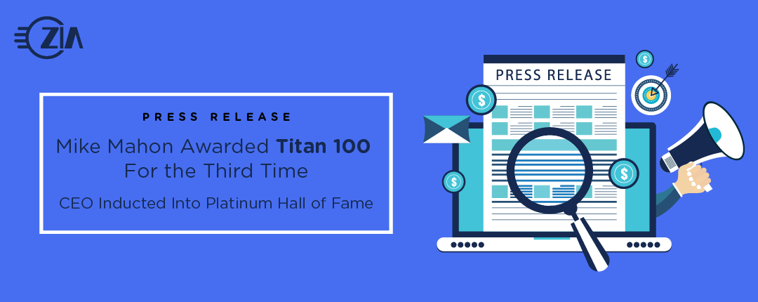 Zia Consulting’s Mike Mahon Awarded Titan 100 for the Third Time